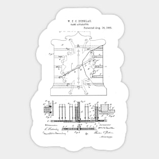 Game Device Vintage Retro Patent Hand Drawing Funny Novelty Gift Sticker